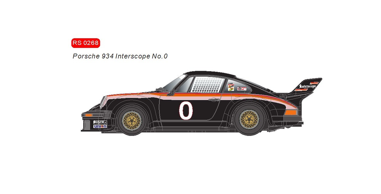 RS0268 Porsche 934 Interscope number 0